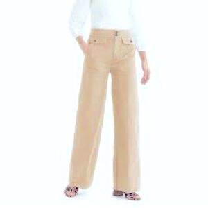 J. Crew Officer Patch Pocket Wide Leg Pant
